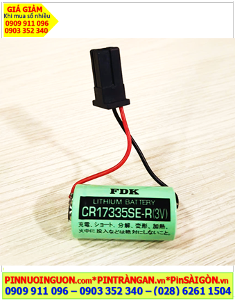 FDK CR17335SE-R (Zắc PLC đặc biệt); Pin nuôi nguồn FDK CR17335SE-R lithium 3v 1800mAh chính hãng _Xuất xứ NHẬT